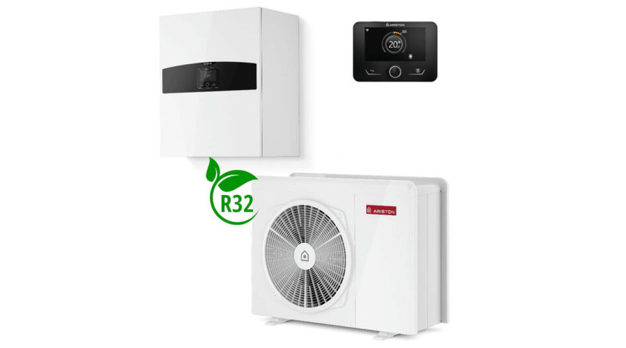 ARISTON NIMBUS PLUS 35 M NET R32 (3301846) MONOBLOKKOS 3,5KW HŐSZIVATTYÚ, 1 FÁZISÚ, 4KW-OS FŰTŐPATRONNAL, FALI BELTÉRI EGYSÉGGEL