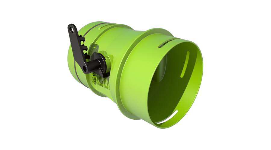 [188663] UBBINK Áramlást szabályozó idom pillangószeleppel.