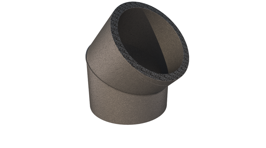 [188272] UBBINK Szigetelt könyök 45°, DN150