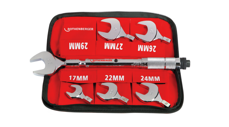 [175001] Rothenberger Nyomaték-villáskulcs készlet, 17-29 mm