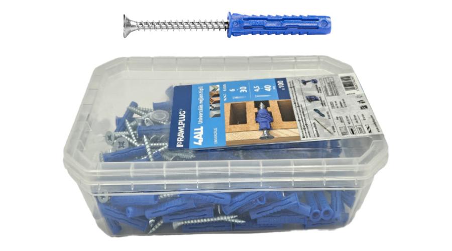 [64683] Koelner R-SL11-4ALL08L+5080 …. Nagyteljesítményű nylon dübel 8x65 mm+Süllyf. Csavar 5x80mm (40db/csom)