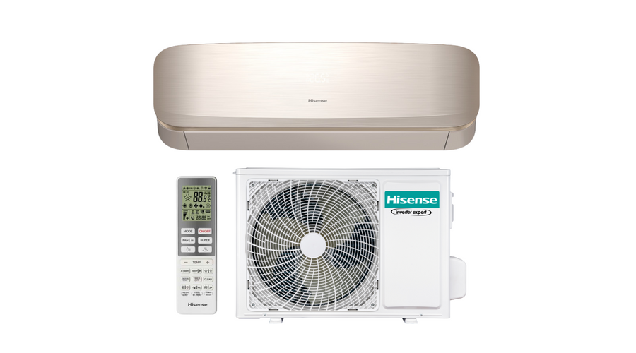 Hisense Fresh Air QJ35XJ3G oldalfali split klíma csomag 3,5 kW (arany)