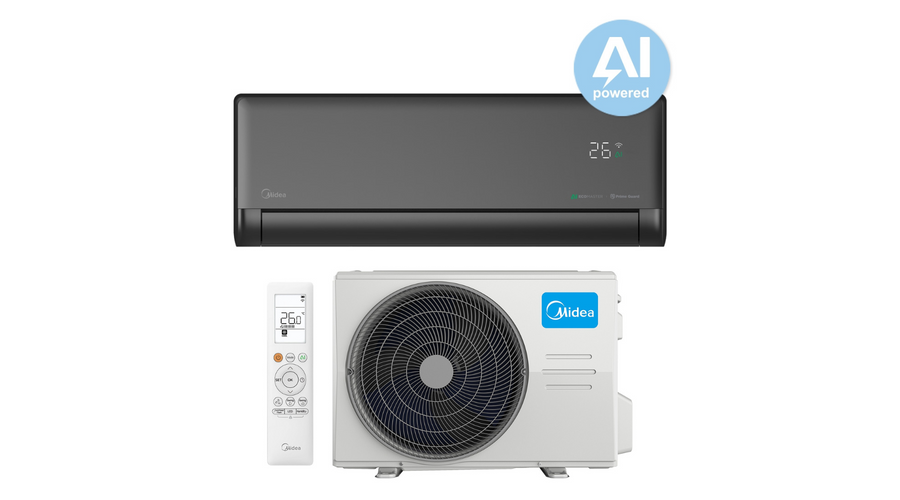 Midea Solstice SOL-12-BL-SP oldalfali split klíma csomag 3,5 kW