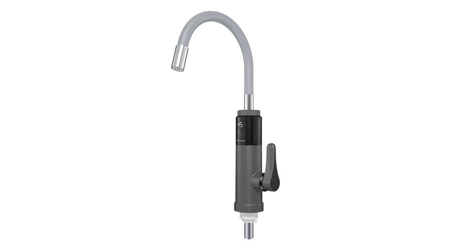 Thermex NOMA 3000 átfolyós elektromos vízmelegítő és antracit csaptelep (3 kW)