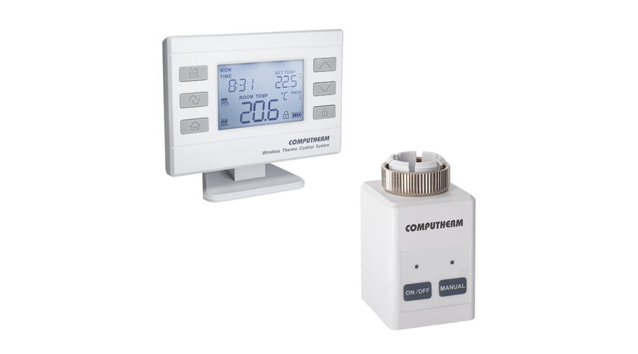 [Q12RF + Q72RF (TRV)] COMPUTHERM Q12RF állítómű + Q72RF (TRV) termosztát (párban)