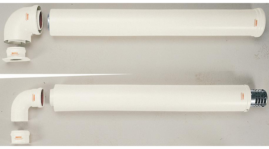 Immergas Ø 80/80 mm-es ikercsöves, szigetelt szétválasztott készlet