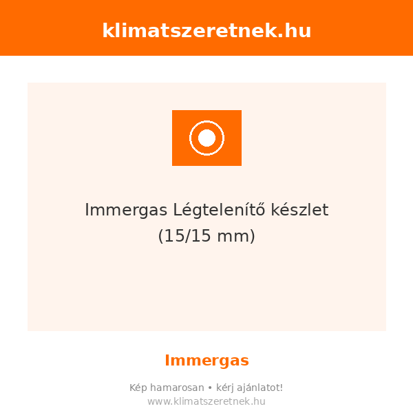 Immergas Légtelenítő készlet (15/15 mm)