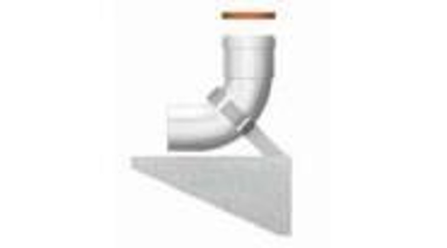 Ariston 90°-os talpas könyökidom, pp, Ø80 mm