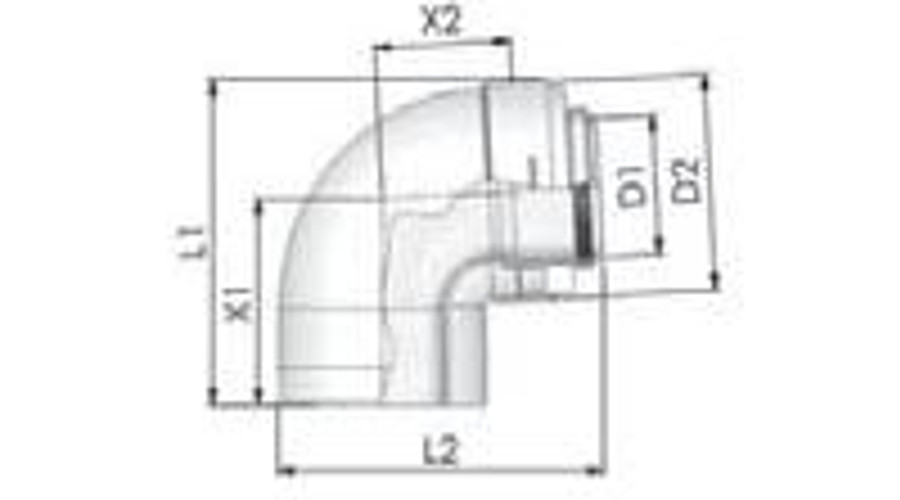 Tricox PPs/Alu könyök 110/160mm, 87°