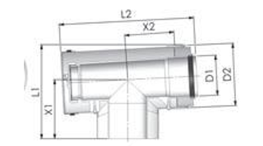 Tricox PPs/Alu ellenőrző T-idom 110/160mm