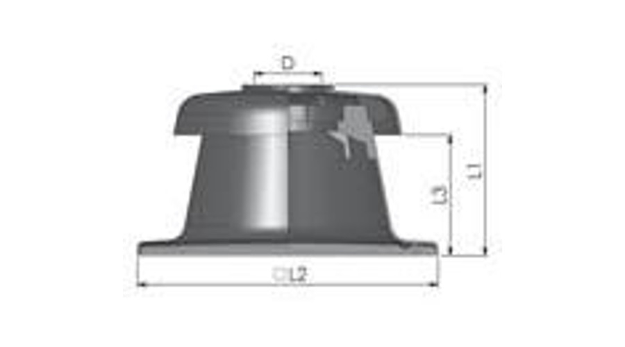 Tricox Kürtő fedél fekete 100mm