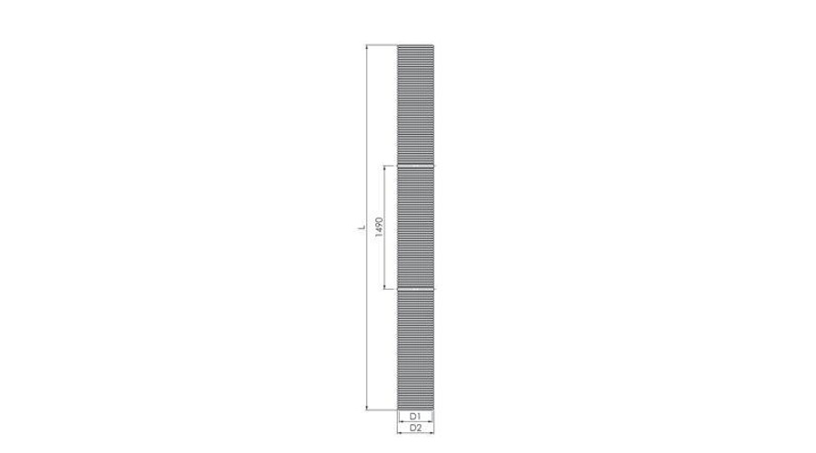 Tricox PP flexibilis cső, Ø80 mm, 12,5 fm-es tekercsben, kartondobozban
