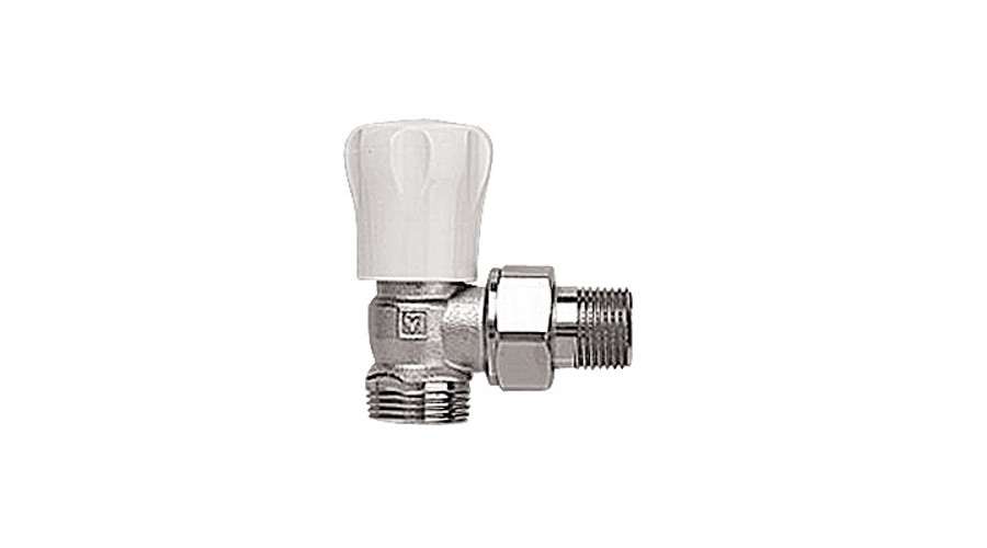 [Herz 1/2] Herz 1/2" sarok radiátorszelep (3/4" euk. csatlakozással)