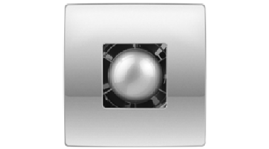 Vents 100 Atoll Titan T Modern Formatervezésű Inox Előlapos Ventilátor Időkapcsolóval