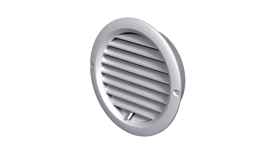 Vents MV 150 bVR Kerek Szellőzőrács Szabályozható Zsaluval Fehér