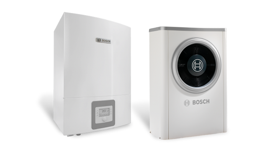Bosch Compress 6000 AW-13s+AWE 13-17 Levegő-víz hőszivattyú 13 kW, elektromos fűtőpatronnal