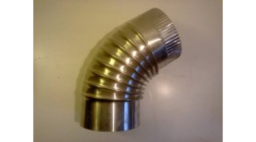 Alu Füstcső könyök 130 mm 45°