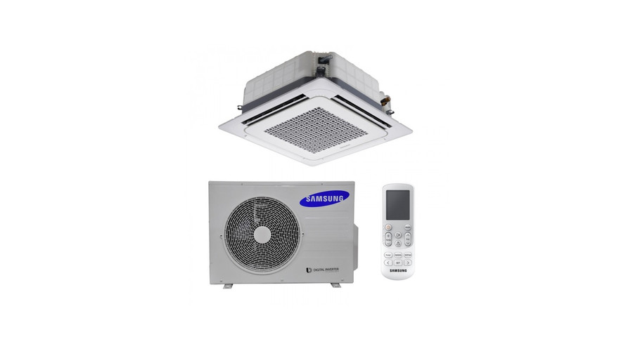 Samsung Wind-Free AC100RXADKG/AC100RN4DKG/EU 4-utas Kazettás Split Klíma csomag 10,0 kW