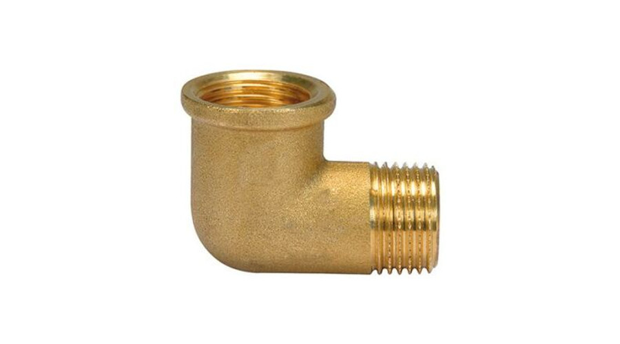 Réz menetes könyök KB 1/2"