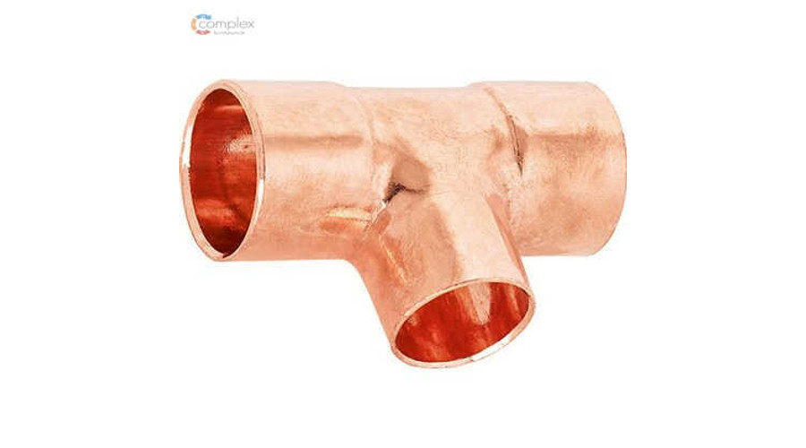 [421842t] Réz forrasztható szűkített T -idom 42-18-42mm