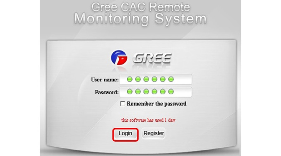Gree GMV5/6 rendszerhez GRK-GMV-REM szoftver szett távoli eléréshez