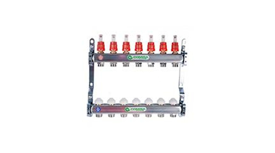 Comisa szerelt áramlásmérős osztó 7-kör