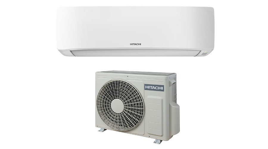 Hitachi Airhome 400 RAK-DJ25RHAE/RAC-DJ25WHAE oldalfali split klíma csomag 2,5 kW