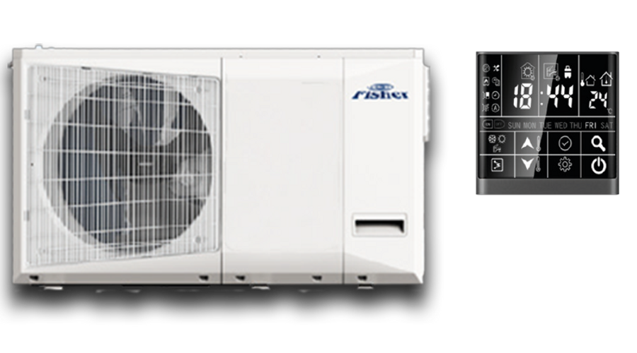 FISHER FHF-MBWHS-080CE3 Levegő-víz monoblokk hőszivattyú 8,0 kW, R32, 230V