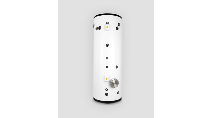 NOLSEN HWT-500 kombinált rozsdamentes acél előszerelt hőközpont hőszivattyúhoz, beépített 365l-es HMV és 95l-es puffertárolóval