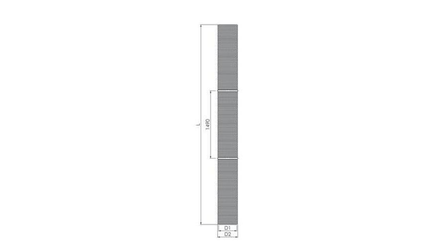Tricox PP flexibilis cső, Ø80 mm, 25 fm-es tekercsben, kartondobozban