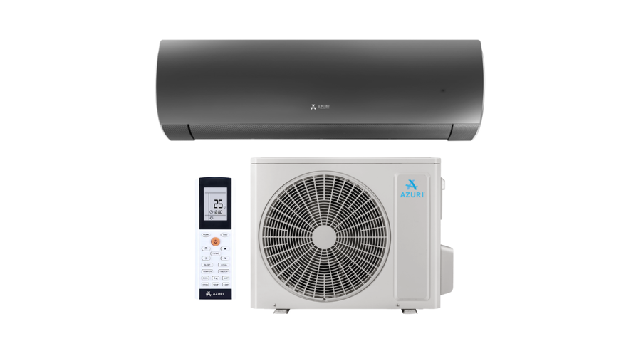 AZURI BLACK SUPRA AZI-WO35VB oldalfali split klíma csomag 3,5 kW (Fekete)