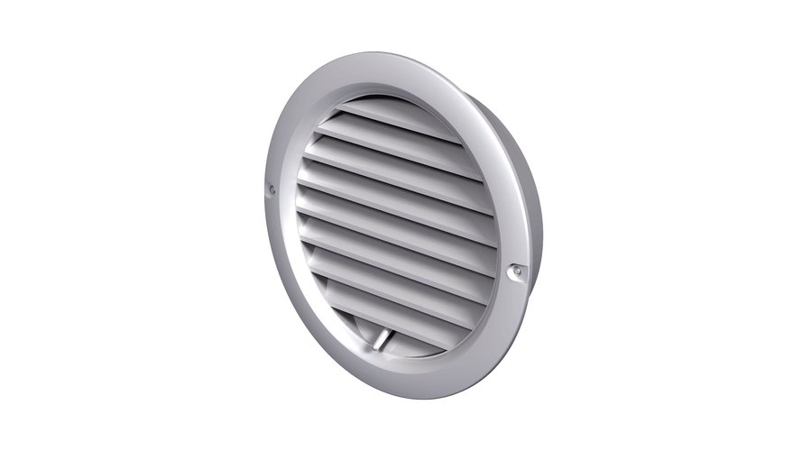 Vents MV 150 bVRD Kerek Szellőzőrács Szabályozható Zsaluval, Állítható Csőcsatlakozóval Fehér