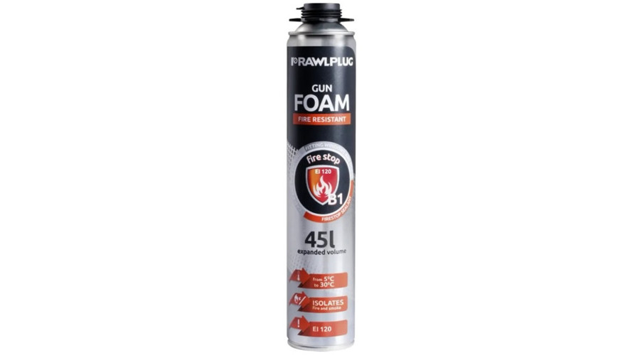 [70554] Koelner SPRAY PUR PISZTOLY B1 RPP-B1-HU Pisztolyra szerelhető purhab 750 ml, 45L, TŰZÁLLÓ B1