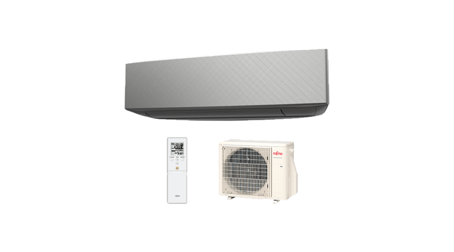[ASYG12KETE-B/AOYG12KETA] Fujitsu Design 2020 ASYG12KETE-B/AOYG12KETA oldalfali inverteres klíma 3,4 kw Silver X Dark gray