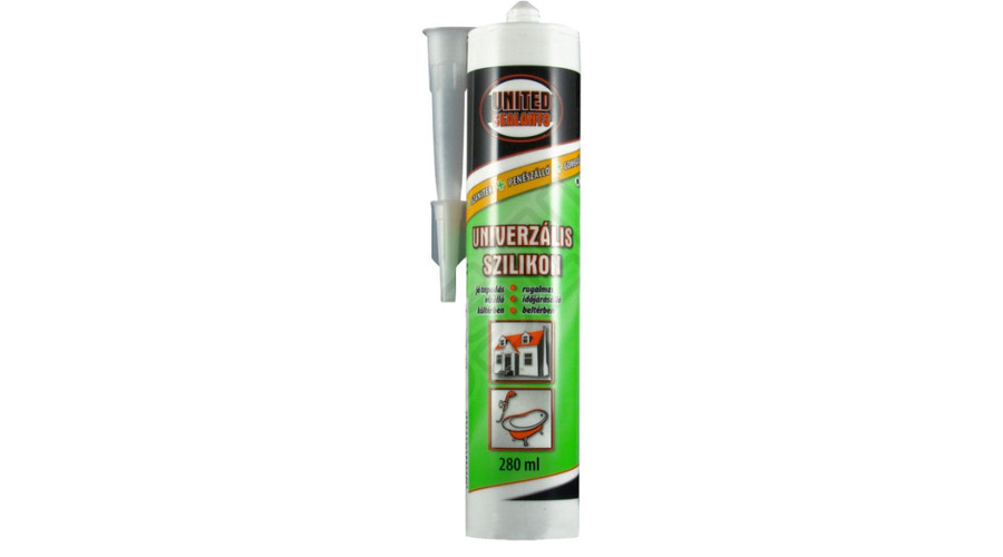 Koelner KART. UNI. ….UNITED (1010) Univ. szilikon ragasztó/tömitő szintelen 280ml/kartus (ecetsavas)