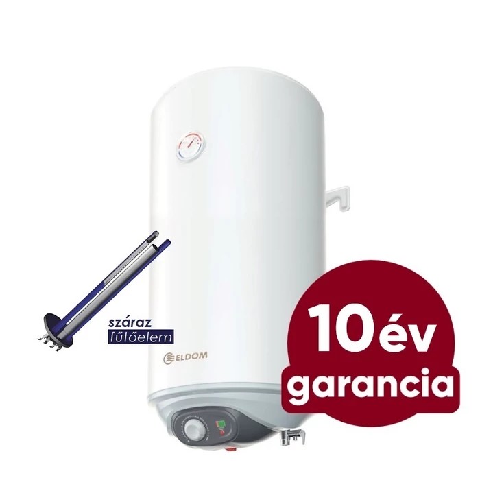 [241717EM0501DA] ELDOM Eureka DA-50 - csökkentett szervizigényű elektromos vízmelegítő (50 liter / 1,6 kW / 387 mm Ø)
