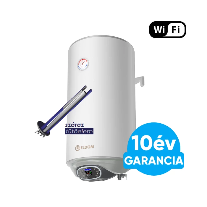 [241717ESW0502D] ELDOM Eureka SD-50 Smart WiFi - csökkentett szervizigényű elektromos vízmelegítő (50 liter / 1,6 kW / 387 mm Ø)