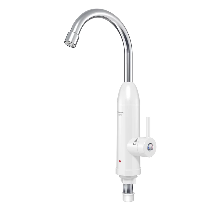 [24292900CO03] Heateq CORA 3000 átfolyós elektromos vízmelegítő és fehér csaptelep (3 kW)