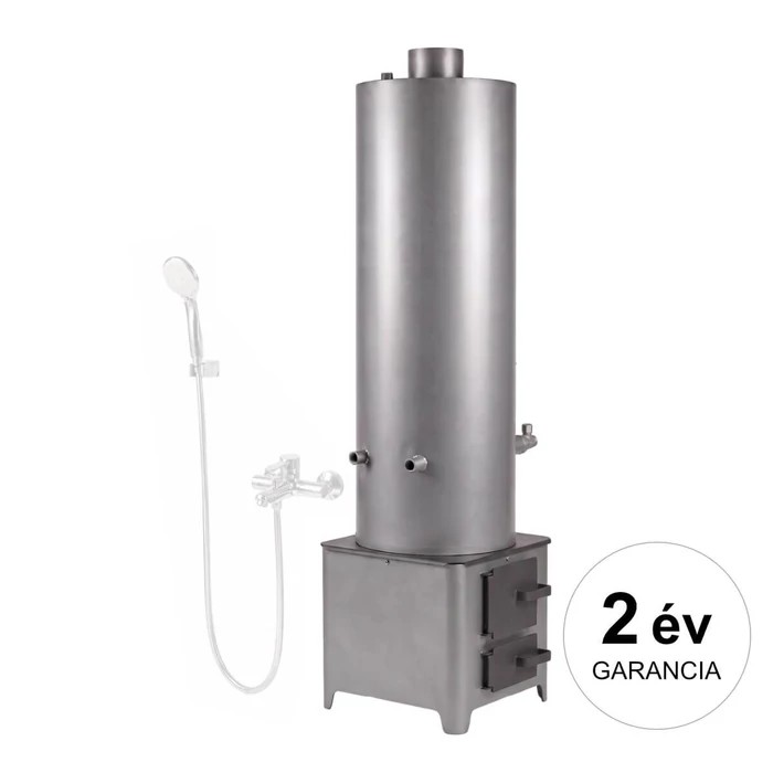 WENTOREX Banno WS-D 70 fatüzelésű acél vízmelegítő csaptelep csatlakozással - 70 liter / 4,5 kW tűztér