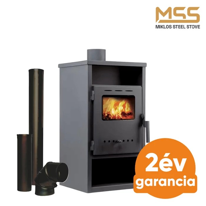 [126464000E007S] MSS Economic 7 fatüzelésű kályha (7 kW - acéllemez) + 3 db-os füstcső szett