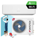 WENTOREX California 12 WiFi oldalfali split hűtő-fűtő klíma, tartó konzollal, telepítéssel (R32 - 3,5 kW)
