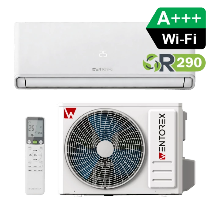[636575212000MO] WENTOREX Montana 12 WiFi oldalfali split hűtő-fűtő klíma csepptálca fűtéssel (R290 - 3,65 kW)