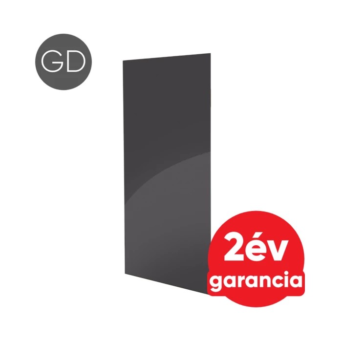 [361009000600GS] FALCON IPCW Glass Design 600 mennyezeti és fali infra panel (grafit) 2 db törölköző tartóval