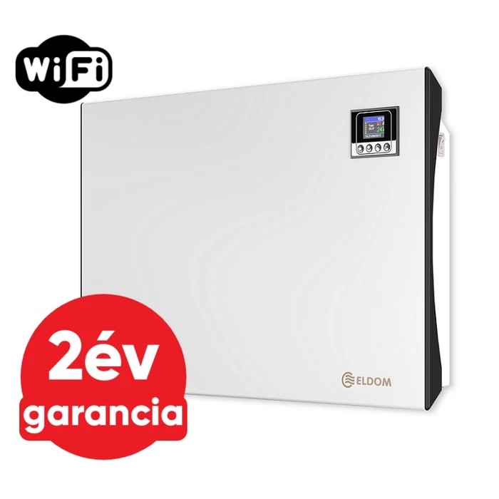 [351717001500GW] ELDOM Galant 15 WiFi elektromos fűtőpanel programozható vezérléssel (1500 Watt - iOS és Android)