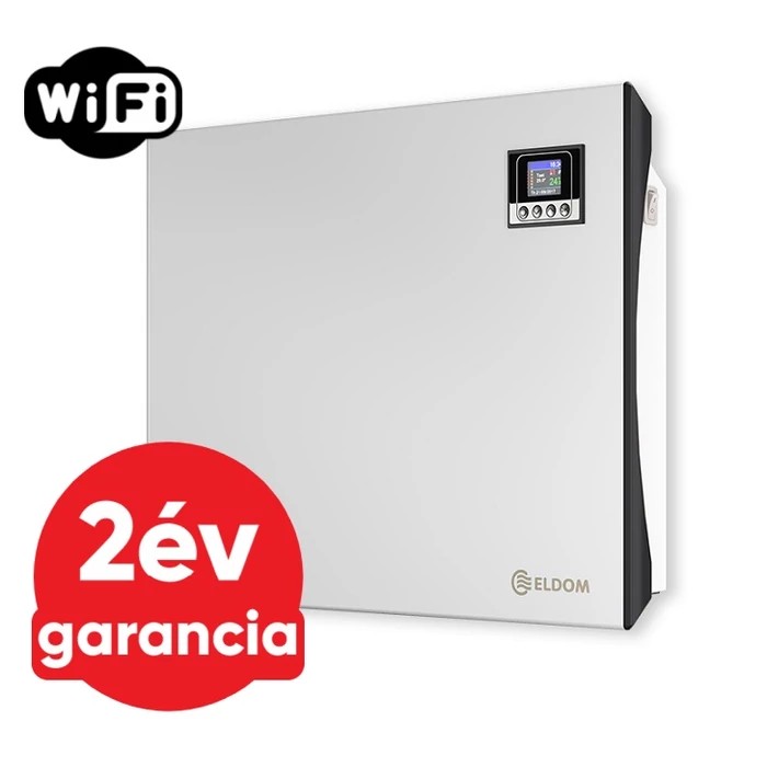 [351717001000GW] ELDOM Galant 10 WiFi elektromos fűtőpanel programozható vezérléssel (1000 Watt - iOS és Android)