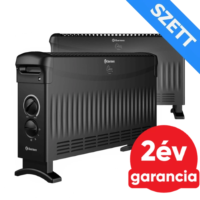 [342929CA2002F] THERMEX CADORNA 2000 elektromos fűtőpanel lábon álló kialakítással - 2 db-os szett (2 kW / fekete)