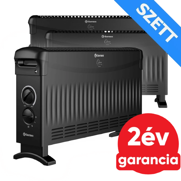 [342929CA2003F] THERMEX CADORNA 2000 elektromos fűtőpanel lábon álló kialakítással - 3 db-os szett (2 kW / fekete)