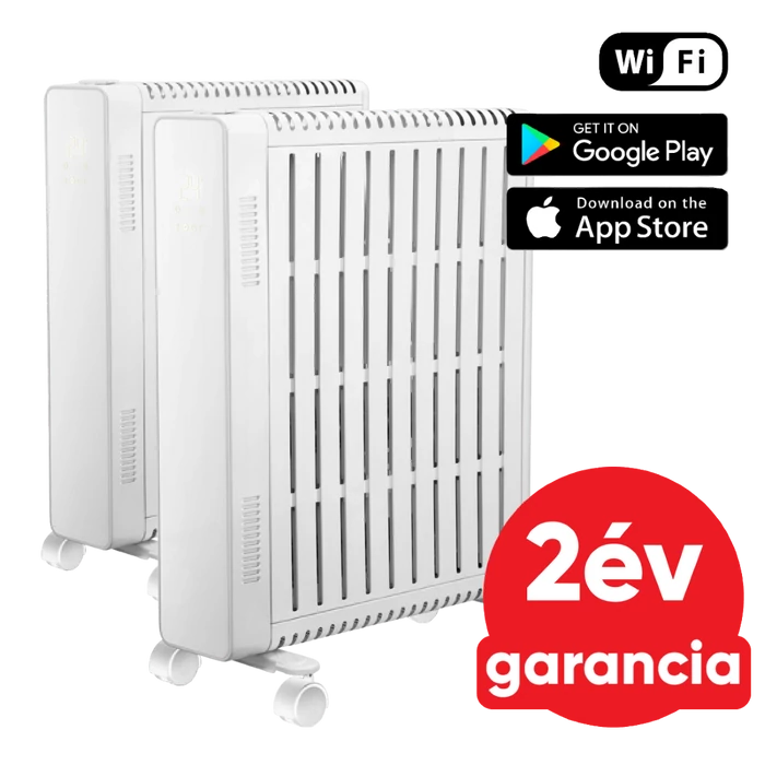 [3565620012002W] WENTOREX JULIA 2000 WiFi elektromos radiátor WiFi vezérléssel - 2 db-os szett (2 kW / olajmentes)
