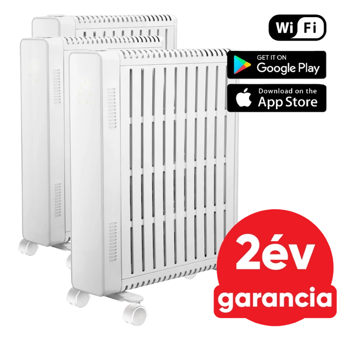 [3565620012003W] WENTOREX JULIA 2000 WiFi elektromos radiátor WiFi vezérléssel - 3 db-os szett (2 kW / olajmentes)