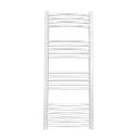 WENTOREX Arcos Central 500/1200 vízteres, ívelt törölközőszárító radiátor (fehér - 500 mm)